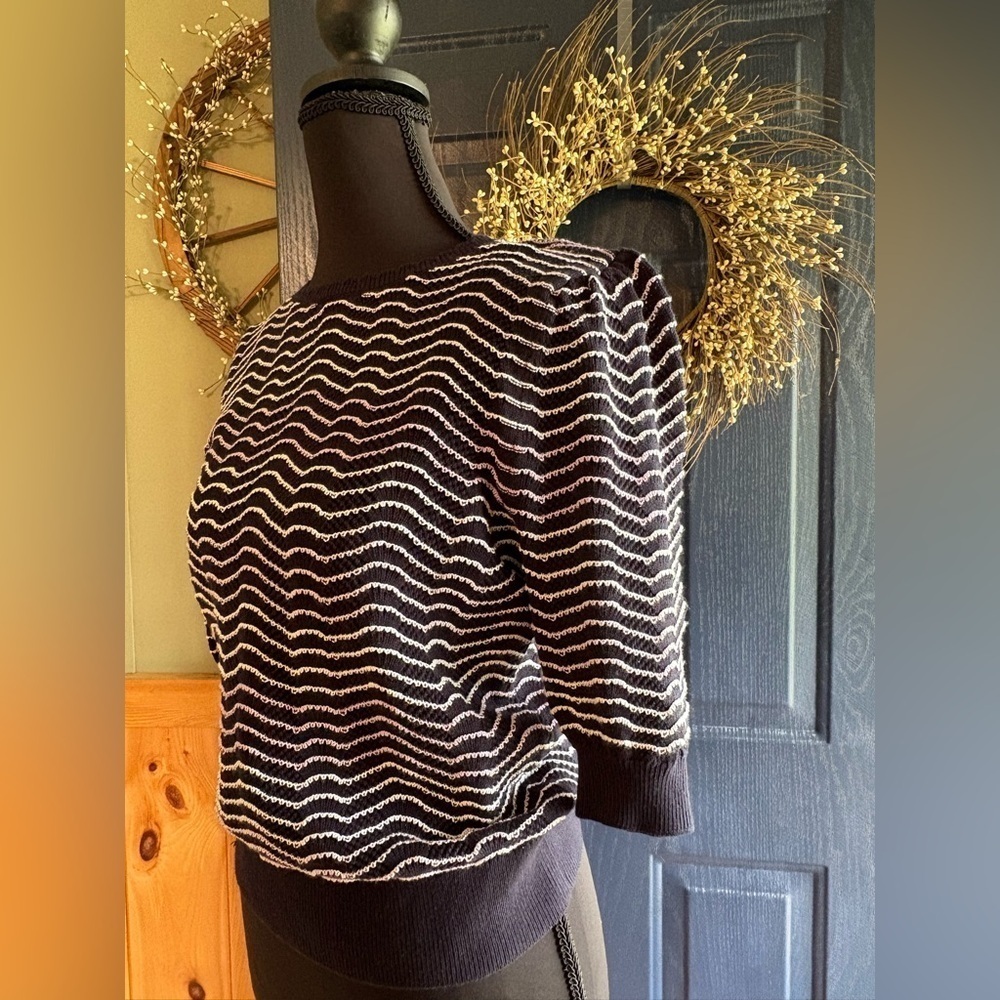 Loft puff 3/4 sleeve sweater womenβs size small NWT